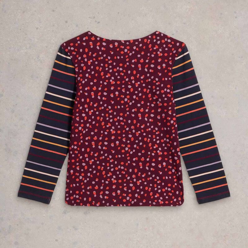 White Stuff LS Dotty Stripe Tee image number 1